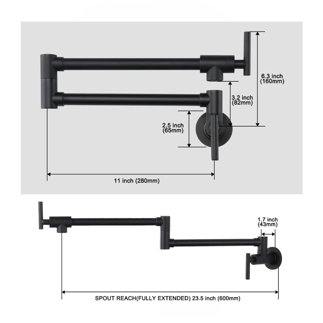 Pot Filler Tap - Black