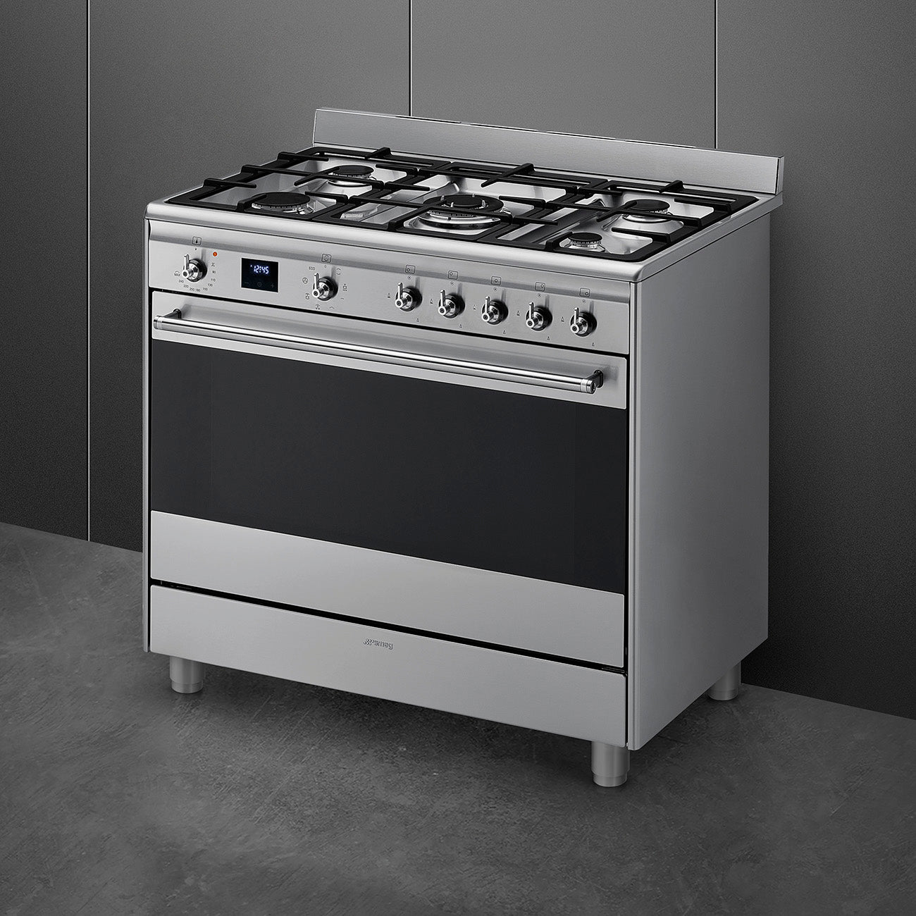 Smeg 90cm Stainless Steel Gas / Electric Cooker | SSA91MAX2