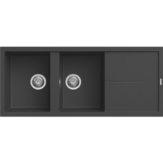 SMEG DOUBLE SINK BLACK