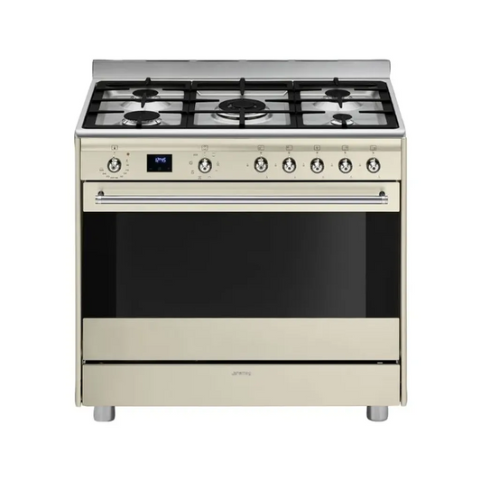 Smeg 90cm Cream Gas / Electric Cooker |SSA91MAP2