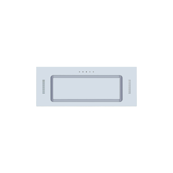 Fully Integrated White Glass Large Built In Extractor Fan – 90cm