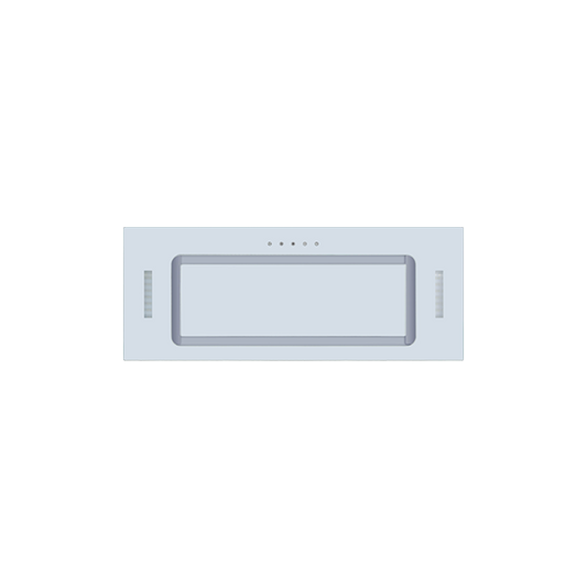 Fully Integrated White Glass Large Built In Extractor Fan – 90cm