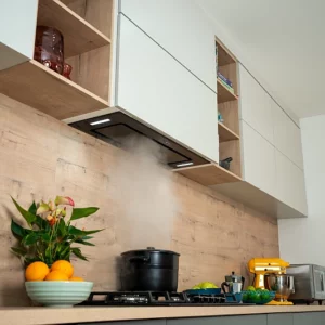 Falco 90cm Black Glass Integrated Extractor | FAL-90-BIG-B